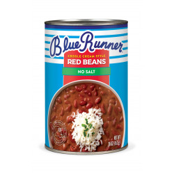 Authentic Cajun Flavor with Blue Runner No Salt Creole Cream Style Red Beans - 16oz