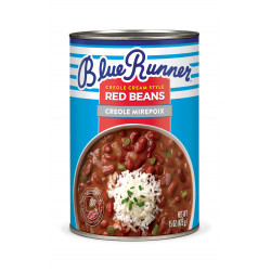 Authentic Cajun Flavor with Blue Runner Creole Cream Style Red Beans with Mirepoix - 16oz Can
