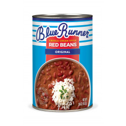 Delicious and Authentic Cajun Flavor with Blue Runner Creole Cream Style Original Red Beans - 16oz Can