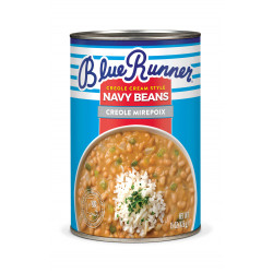 Authentic Cajun Flavor with Blue Runner Creole Cream Style Navy Beans with Mirepoix - 16oz Can