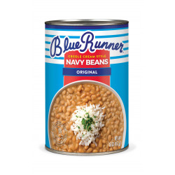 Authentic Cajun Flavor with Blue Runner Creole Cream Style Original Navy Beans - 16oz Can