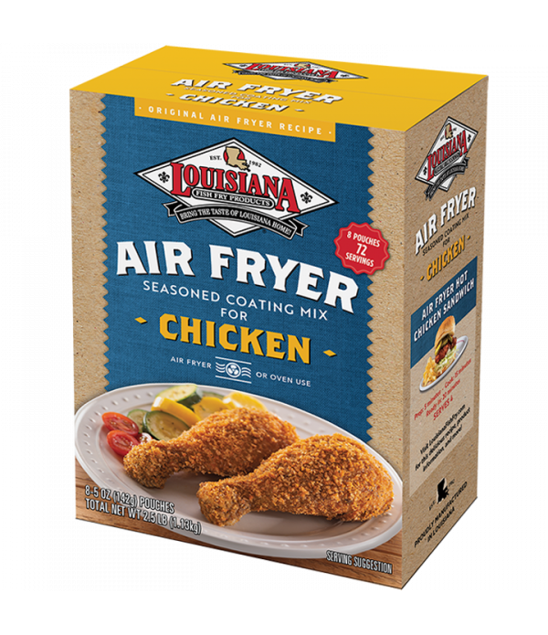 Louisiana Fish Fry Products Air Fryer Seasoned Coating Mix, Chicken - 5 oz
