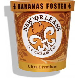 New Orleans Ice Cream - Bananas Foster - 16oz Pint