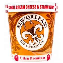 New Orleans Ice Cream - Creole Cream Cheese & Strawberry - 16...