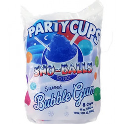 Sno-Balls To Go - Bubble Gum Party Pack - 8x 4oz cups